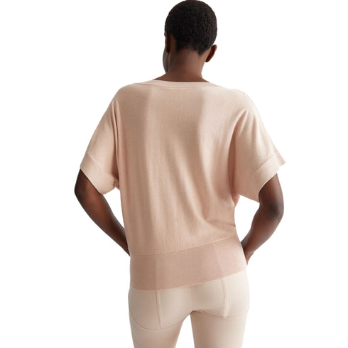 Liu Jo Maglia Maglia Donna con vele metalliche sulle maniche Cipria P24-LIU.JOTA4055MS49I-41307-XS - Francavilla Moda